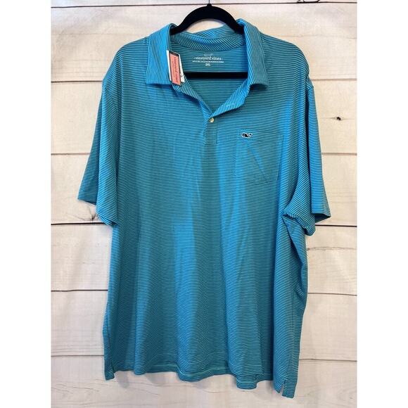 Vineyard Vines Size 2XL NWT Short Sleeve Striped Polo Shirt - Picture 1 of 5